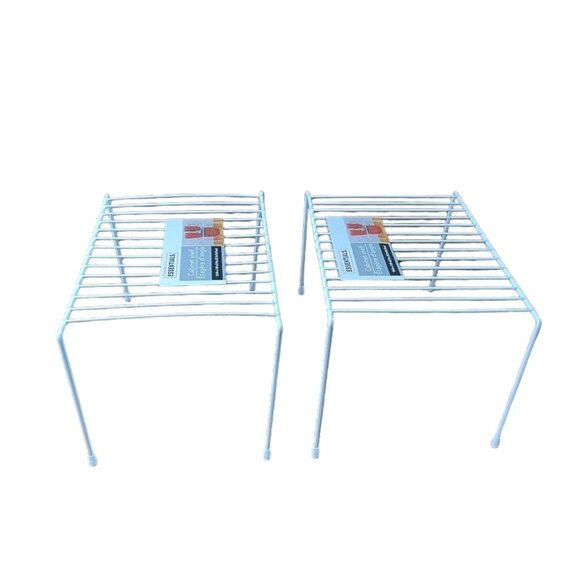 Wire Riser Cabinet Shelf Rack Organizer Holder Space Saver Set 2 mq - Picture 5 of 6